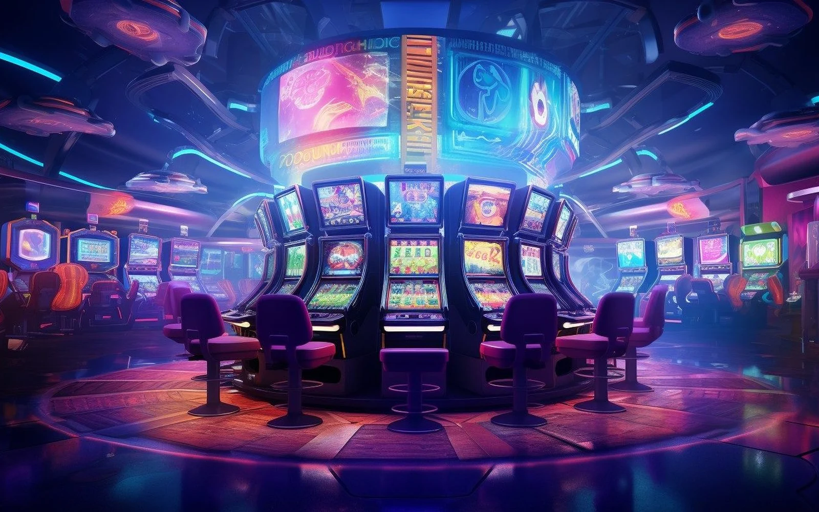 หน้าจอเกมสล็อตที่แสดงรีลและสัญลักษณ์พิเศษ